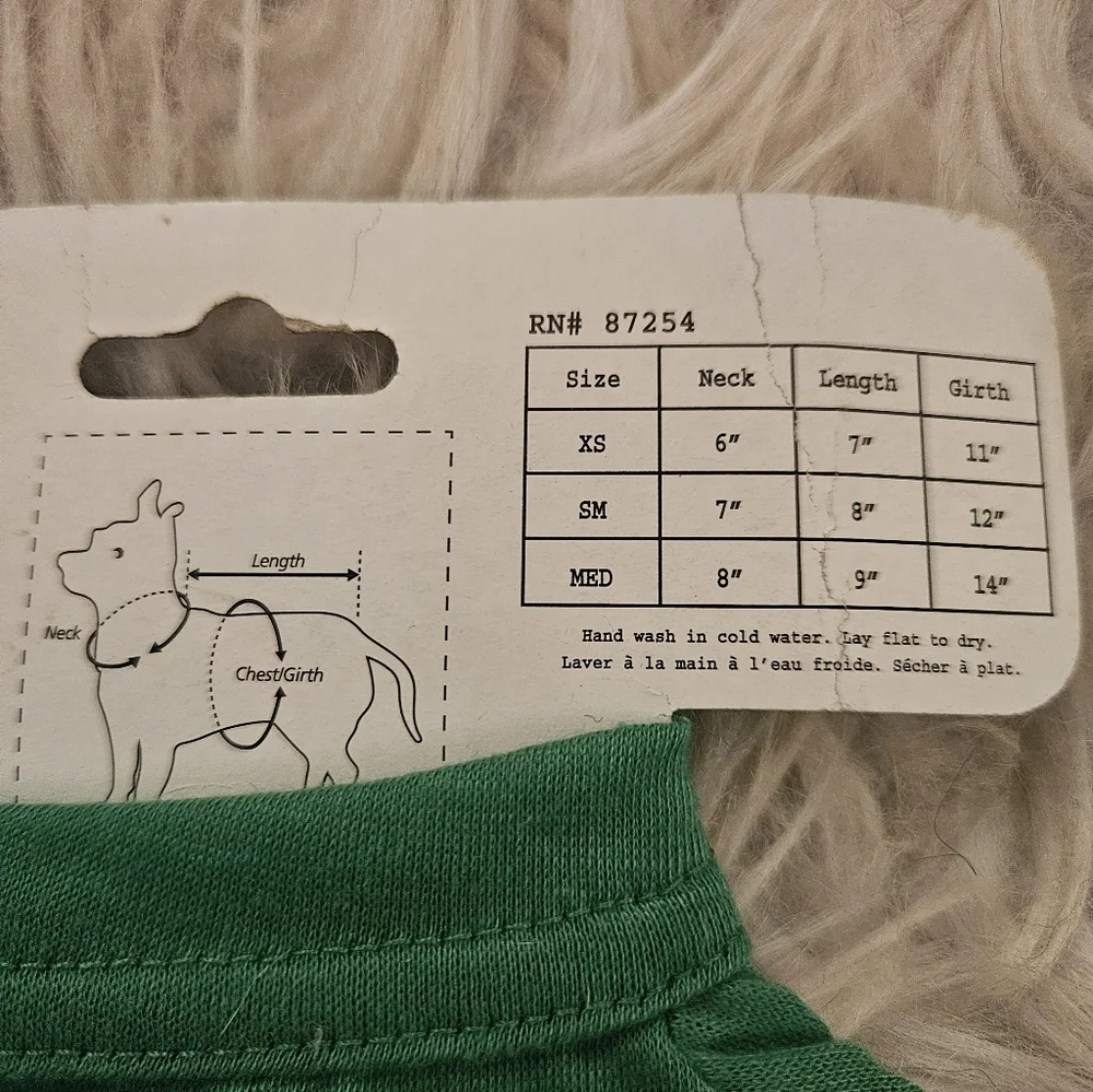 St. Patty’s Dog Tee – XS Lucky Clover Shirt